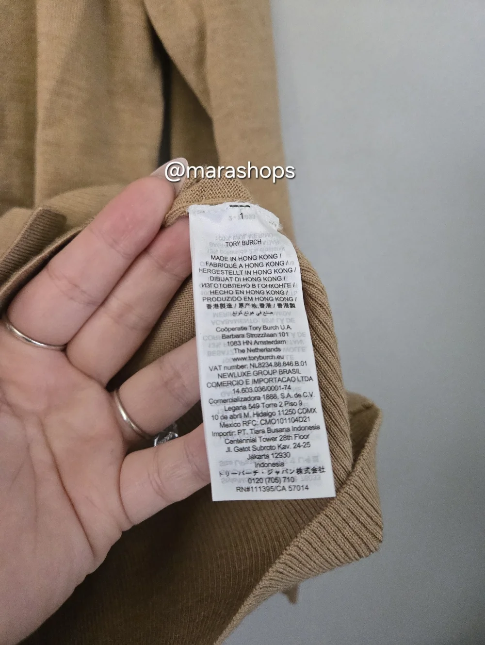 Tory Burch Simone Camel Cardigan